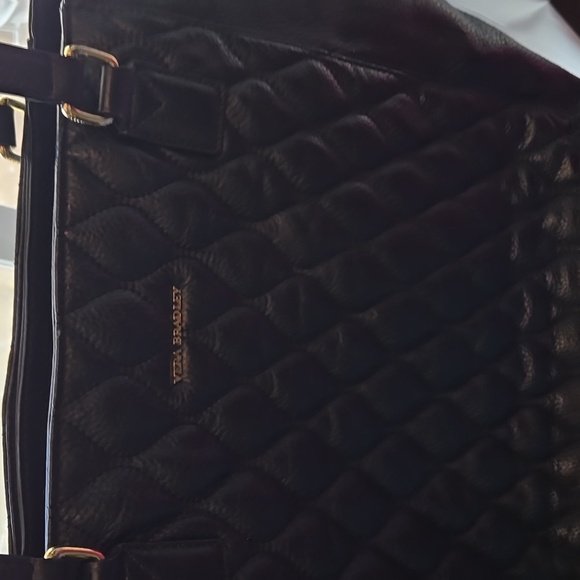 Elegant Black Quilted Tote Bag - Picture 2 of 7